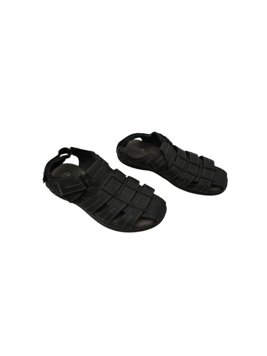 Clarks Walkford Fish Fisherman Sandals Sz 11 Black Tumbled Hook & Loop Comfort main image 8